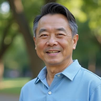 Before - Asian man passport photo transformation