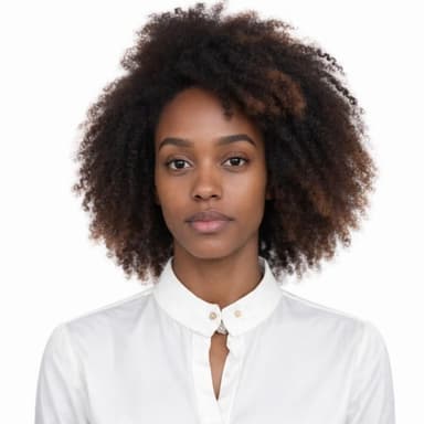 After - Black woman passport photo transformation