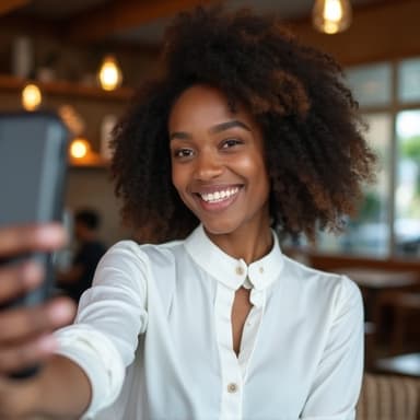 Before - Black woman passport photo transformation