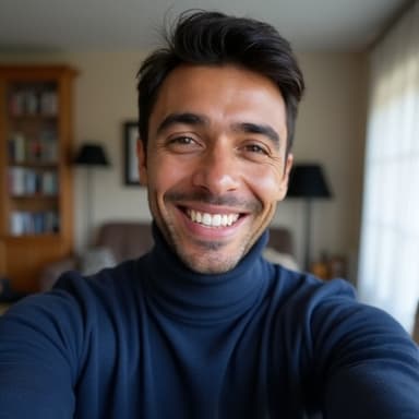 Before - Hispanic man passport photo transformation